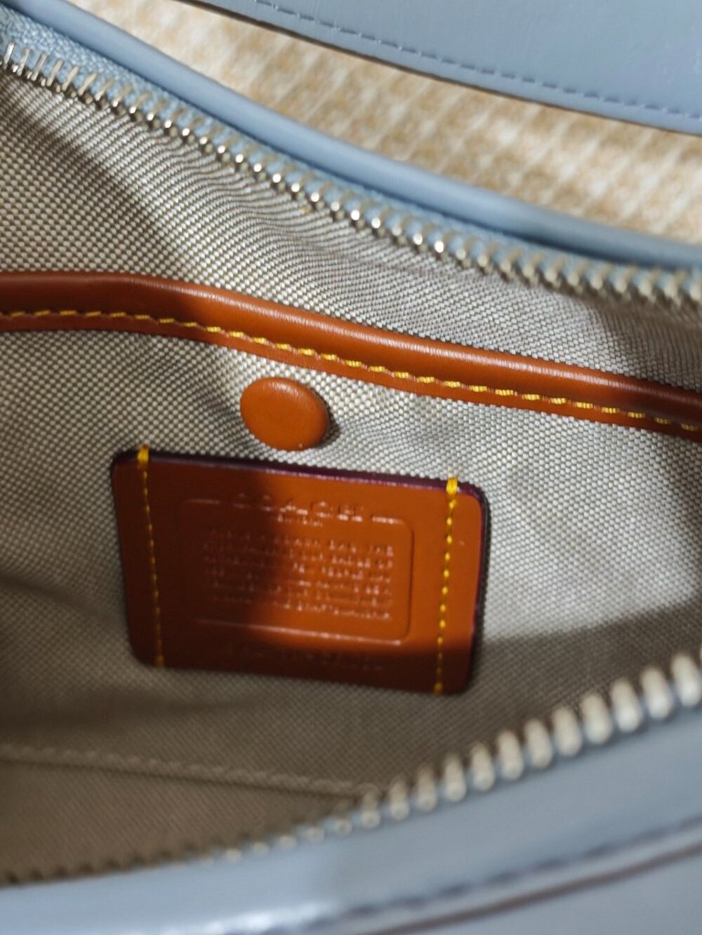 Coach Blue Leather Hobo Shoulder Bag With Extra Crossbody Strap - Picture 10 of 12